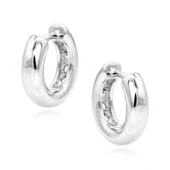 14K White Gold Diamond Huggie Earrings Hoops 1/2ct 11 14K White Gold Diamond Huggie Earrings Hoops 1/2ct -Invicta Jewelry Store 14k gold diamond huggie earrings hoops 047ct p 6036 backwh