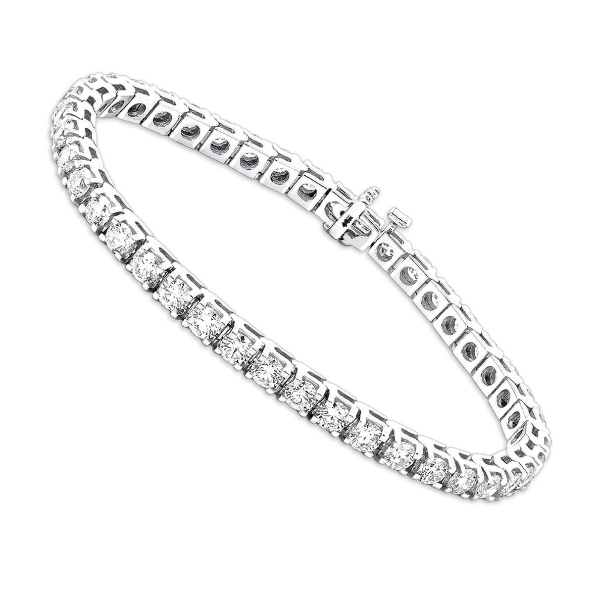 14K Yellow Gold Women's Diamond Tennis Bracelet Round Diamonds 9.72ct 4 14K Yellow Gold Women's Diamond Tennis Bracelet Round Diamonds 9.72ct - Image 2