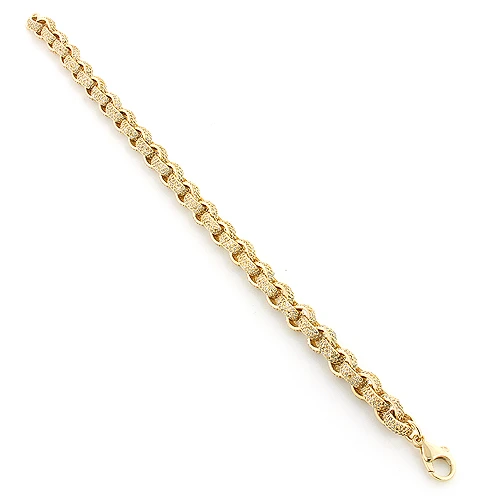 14K Yellow Gold Eternity Diamond Bracelet 8.5ct 4 14K Yellow Gold Eternity Diamond Bracelet 8.5ct - Image 2