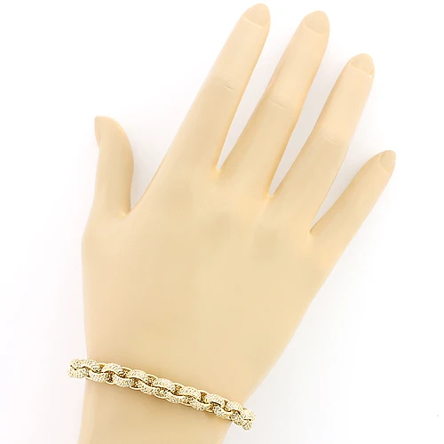 14K Yellow Gold Eternity Diamond Bracelet 8.5ct 5 14K Yellow Gold Eternity Diamond Bracelet 8.5ct - Image 3
