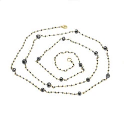 14K White Gold Faceted Black Diamond Bead Necklace Chain 25.25ct 16 14K White Gold Faceted Black Diamond Bead Necklace Chain 25.25ct -Invicta Jewelry Store 14k gold faceted black diamond bead necklace chain 2525ct backye
