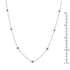 14K White Gold Faceted Black Diamond Bead Necklace Chain 25.25ct 19 14K White Gold Faceted Black Diamond Bead Necklace Chain 25.25ct -Invicta Jewelry Store 14k gold faceted black diamond bead necklace chain 2525ct rulerwh