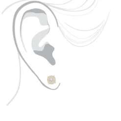 14K Yellow Gold Halo Round Stud Diamond Earrings 0.6ct Clusters 12 14K Yellow Gold Halo Round Stud Diamond Earrings 0.6ct Clusters -Invicta Jewelry Store 14k gold halo round stud diamond earrings 065ct bodye