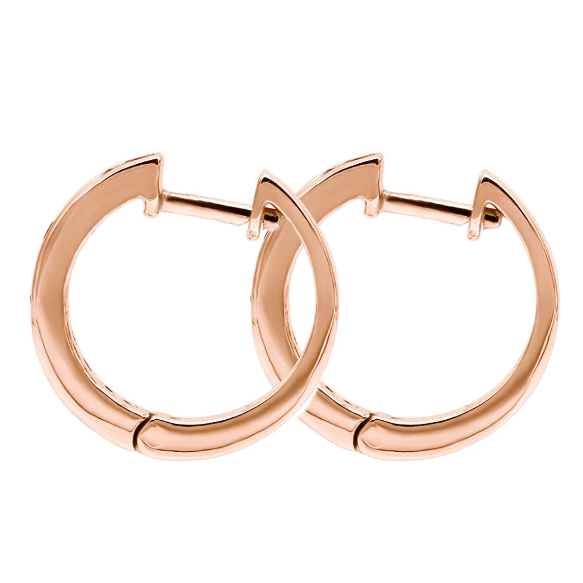 14K White Gold Hoop Huggie Black 0.6 Carat Diamond Earrings For Women 8 14K White Gold Hoop Huggie Black 0.6 Carat Diamond Earrings For Women - Image 6