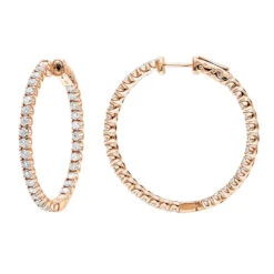 14K White Gold Inside Out 3 Carat Hoops Diamond Earrings For Women By Luxurman 10 14K White Gold Inside Out 3 Carat Hoops Diamond Earrings For Women By Luxurman -Invicta Jewelry Store 14k gold inside out 3 carat hoops diamond earrings for women by luxurman ro