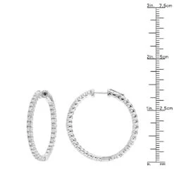 14K White Gold Inside Out 3 Carat Hoops Diamond Earrings For Women By Luxurman 13 14K White Gold Inside Out 3 Carat Hoops Diamond Earrings For Women By Luxurman -Invicta Jewelry Store 14k gold inside out 3 carat hoops diamond earrings for women by luxurman rulerwh