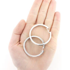 14K White Gold Inside Out Diamond Hoop Earrings 4.6ct -Invicta Jewelry Store 14k gold inside out diamond hoop earrings 36ct 3