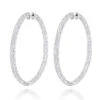 14K White Gold Inside Out Diamond Hoop Earrings 5.40ct 1 14K White Gold Inside Out Diamond Hoop Earrings 5.40ct -Invicta Jewelry Store 14k gold inside out diamond hoop earrings 540ct p 6198 wh