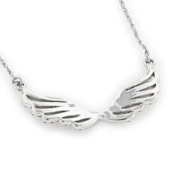 14K White Gold Ladies Diamond Wings Necklace Pendant By Luxurman 10 14K White Gold Ladies Diamond Wings Necklace Pendant By Luxurman -Invicta Jewelry Store 14k gold ladies diamond wings necklace pendant by luxurman backwh