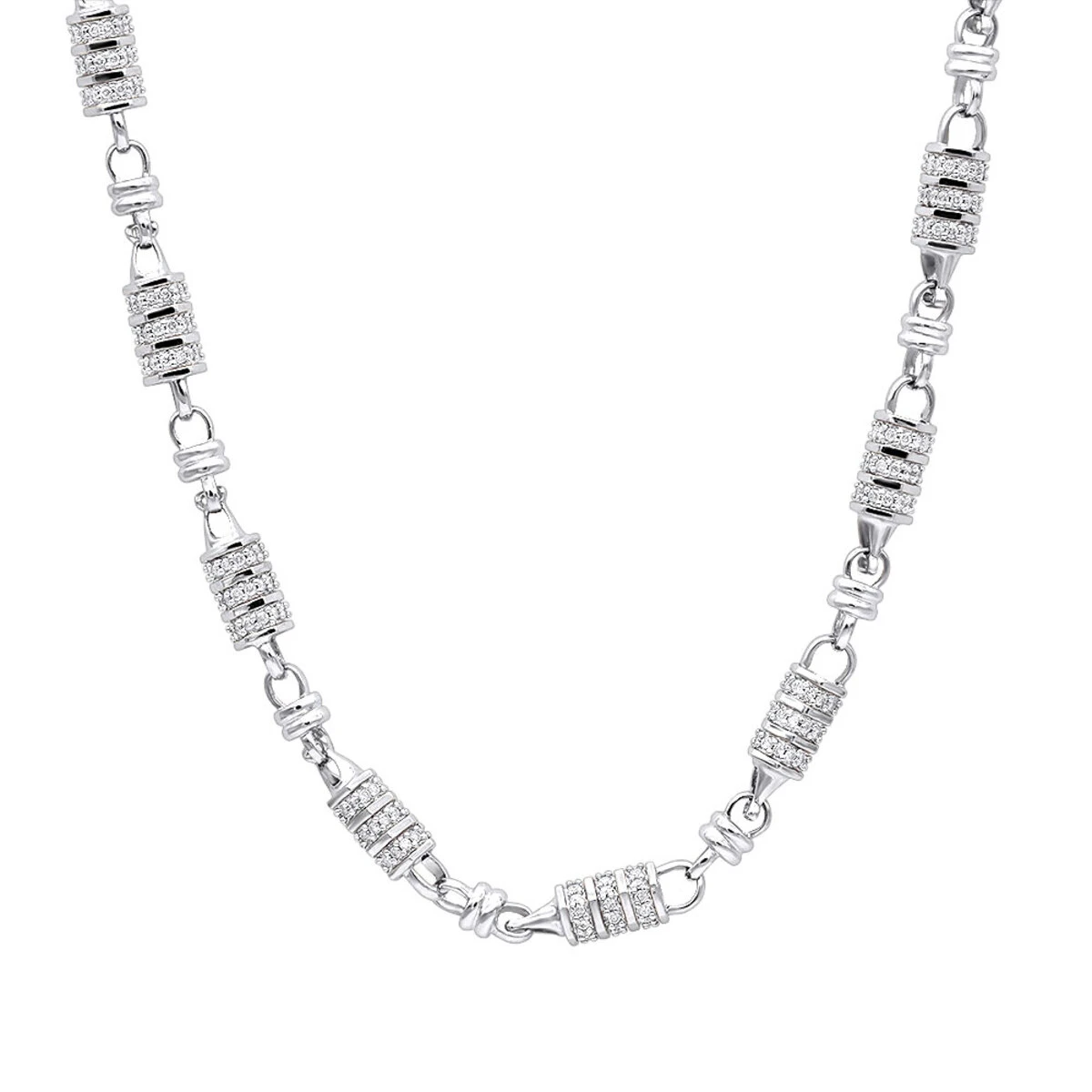 14K Yellow Gold Men's Diamond Chain Necklace For Sale 8-15 Carats By Luxurman 4 14K Yellow Gold Men's Diamond Chain Necklace For Sale 8-15 Carats By Luxurman - Image 2