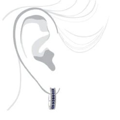 14K White Gold Natural Blue Sapphire And Diamond Huggie Earrings For Women 1ct 16 14K White Gold Natural Blue Sapphire And Diamond Huggie Earrings For Women 1ct -Invicta Jewelry Store 14k gold natural blue sapphire and diamond huggie earrings for women 085ct bodwh