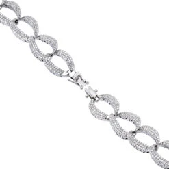 14K White Gold Pave Diamond Chain Link Bracelet For Women 3.75ct By Luxurman 11 14K White Gold Pave Diamond Chain Link Bracelet For Women 3.75ct By Luxurman -Invicta Jewelry Store 14k gold pave diamond chain link bracelet for women 375ct by luxurman backwh