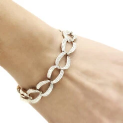 14K White Gold Pave Diamond Chain Link Bracelet For Women 3.75ct By Luxurman 12 14K White Gold Pave Diamond Chain Link Bracelet For Women 3.75ct By Luxurman -Invicta Jewelry Store 14k gold pave diamond chain link bracelet for women 375ct by luxurman bodwh