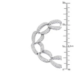 14K White Gold Pave Diamond Chain Link Bracelet For Women 3.75ct By Luxurman 13 14K White Gold Pave Diamond Chain Link Bracelet For Women 3.75ct By Luxurman -Invicta Jewelry Store 14k gold pave diamond chain link bracelet for women 375ct by luxurman rulerwh