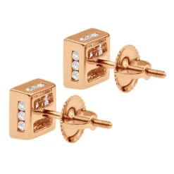 14K White Gold Princess Cut Diamond Stud Earrings For Men & Women 1 Carat 15 14K White Gold Princess Cut Diamond Stud Earrings For Men & Women 1 Carat -Invicta Jewelry Store 14k gold princess cut diamond stud earrings 092ct p 5681 back rose