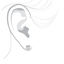 14K White Gold Princess Cut Diamond Stud Earrings For Men & Women 1 Carat 16 14K White Gold Princess Cut Diamond Stud Earrings For Men & Women 1 Carat -Invicta Jewelry Store 14k gold princess cut diamond stud earrings 092ct p 5681 body white