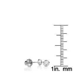 14K Rose Gold Round Diamond Bezel Stud Earrings 0.30ct -Invicta Jewelry Store 14k gold round diamond bezel stud earrings 030ct p 7057 rulerwh