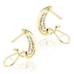 14K White Gold Round Diamond Hoop Earrings 0.63ct 11 14K White Gold Round Diamond Hoop Earrings 0.63ct -Invicta Jewelry Store 14k gold round diamond hoop earrings 063ct p 134 backye