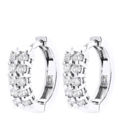 14K Yellow Gold Round Diamond Huggie Earrings 0.44ct -Invicta Jewelry Store 14k gold round diamond huggie earrings 044ct p 6032 wh