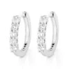14K White Gold Round Diamond Huggie Earrings Hoops 0.33ct -Invicta Jewelry Store 14k gold round diamond huggie earrings hoops 033ct p 6033 wh