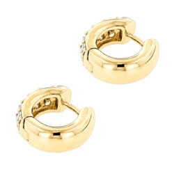 14K Yellow Gold Round Diamond Huggie Earrings Hoops 0.62ct 14 14K Yellow Gold Round Diamond Huggie Earrings Hoops 0.62ct -Invicta Jewelry Store 14k gold round diamond huggie earrings hoops 062ct p 6034 backye