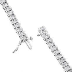 Round Diamond 14K White Gold Women's Tennis Bracelet 4.70ct 12 Round Diamond 14K White Gold Women's Tennis Bracelet 4.70ct -Invicta Jewelry Store 14k gold round diamond tennis bracelet 470ct p 260 backwh