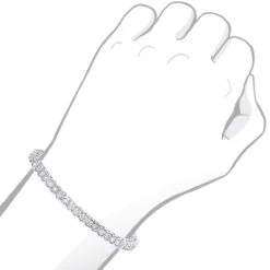 Round Diamond 14K White Gold Women's Tennis Bracelet 4.70ct 14 Round Diamond 14K White Gold Women's Tennis Bracelet 4.70ct -Invicta Jewelry Store 14k gold round diamond tennis bracelet 470ct p 260 bodwh