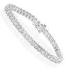 Round Diamond 14K White Gold Women's Tennis Bracelet 4.70ct -Invicta Jewelry Store 14k gold round diamond tennis bracelet 470ct p 260 wh