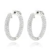 14K White Gold Small Inside Out Diamond Hoop Earrings For Women 2.7ct 1 Inch 2 14K White Gold Small Inside Out Diamond Hoop Earrings For Women 2.7ct 1 Inch -Invicta Jewelry Store 14k gold small inside out diamond hoop earrings 242ct p 6933 wh
