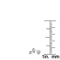 14K White Gold Solitaire Round Diamond Martini Stud Earrings 0.25ct 12 14K White Gold Solitaire Round Diamond Martini Stud Earrings 0.25ct -Invicta Jewelry Store 14k gold solitaire round diamond martini stud earrings 025ct rulerwh