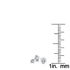 14K White Gold Solitaire Round Diamond Martini Stud Earrings 0.33ct 13 14K White Gold Solitaire Round Diamond Martini Stud Earrings 0.33ct -Invicta Jewelry Store 14k gold solitaire round diamond martini stud earrings 033ct rulerwh