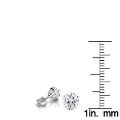 14K White Gold Solitaire Round Diamond Martini Stud Earrings 1.5ct 13 14K White Gold Solitaire Round Diamond Martini Stud Earrings 1.5ct -Invicta Jewelry Store 14k gold solitaire round diamond martini stud earrings 15ct rulerwh