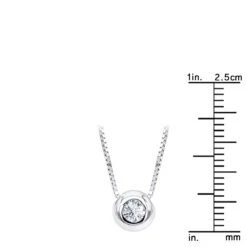 14K White Gold Solitaire Round Diamond Necklace Ladies Pendant With Chain 0.25ct 13 14K White Gold Solitaire Round Diamond Necklace Ladies Pendant With Chain 0.25ct -Invicta Jewelry Store 14k gold solitaire round diamond necklace ladies pendant with chain 025ct rulerwh