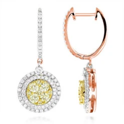14K White Gold White Yellow Diamond Circle Earrings Hoop Dangles By Luxurman 2ct 10 14K White Gold White Yellow Diamond Circle Earrings Hoop Dangles By Luxurman 2ct -Invicta Jewelry Store 14k gold white yellow diamond circle earrings hoop dangles by luxurman 2ct ro
