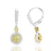 14K White Gold White Yellow Diamond Drop Earrings 1.2ct Women's Dangle Hoops 1 14K White Gold White Yellow Diamond Drop Earrings 1.2ct Women's Dangle Hoops -Invicta Jewelry Store 14k gold white yellow diamond drop earrings 12ct womens dangle hoops mainwh