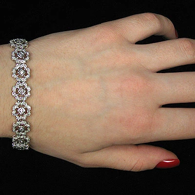 14K White Gold Women's Diamond Bracelet 2.49ct 5 14K White Gold Women's Diamond Bracelet 2.49ct - Image 3