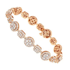 14K White Gold Women's Diamond Bracelet 6 Carat Pave Diamonds By Luxurman 14 14K White Gold Women's Diamond Bracelet 6 Carat Pave Diamonds By Luxurman -Invicta Jewelry Store 14k gold womens diamond bracelet 6 carat pave diamonds by luxurman ro