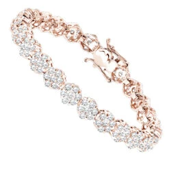 14K White Gold Women's Diamond Cluster Tennis Bracelet 8.25ct 10 14K White Gold Women's Diamond Cluster Tennis Bracelet 8.25ct -Invicta Jewelry Store 14k gold womens diamond cluster tennis bracelet 825ct p 5962 ro