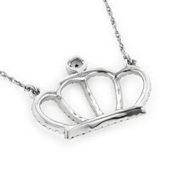 14K Yellow Gold Women's Diamond Crown Pendant Necklace 0.15ct 10 14K Yellow Gold Women's Diamond Crown Pendant Necklace 0.15ct -Invicta Jewelry Store 14k gold womens diamond crown pendant necklace 018ct backwh