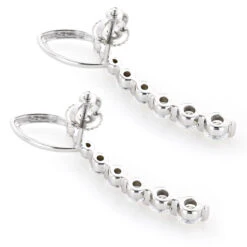 Journey Diamond Earrings For Women 14K White Gold 1.1ct 10 Journey Diamond Earrings For Women 14K White Gold 1.1ct -Invicta Jewelry Store 14k journey diamond earrings 132ct p 22554 backwh