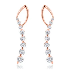 Journey Diamond Earrings For Women 14K White Gold 1.1ct 9 Journey Diamond Earrings For Women 14K White Gold 1.1ct -Invicta Jewelry Store 14k journey diamond earrings 132ct p 22554 ro