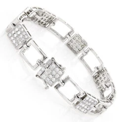 14K White Gold Ladies Diamond Bracelet 2.98ct 11 14K White Gold Ladies Diamond Bracelet 2.98ct -Invicta Jewelry Store 14k ladies diamond bracelet 298ct p 41382 backwh