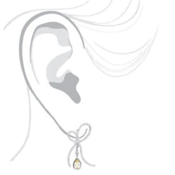 14K White Gold Lemon Quartz Diamond Bow Earrings 1.23ct 10 14K White Gold Lemon Quartz Diamond Bow Earrings 1.23ct -Invicta Jewelry Store 14k lemon quartz diamond bow earrings 123ct p 22346 body white