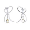 14K White Gold Lemon Quartz Diamond Bow Earrings 1.23ct 2 14K White Gold Lemon Quartz Diamond Bow Earrings 1.23ct -Invicta Jewelry Store 14k lemon quartz diamond bow earrings 123ct p 22346 white