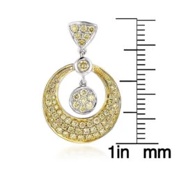 14K Yellow Gold Natural Yellow Diamond Drop Earrings 1.33ct -Invicta Jewelry Store 14k natural yellow diamond drop earrings 133ct p 40644 ruler