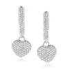 14K White Gold Pave Diamond Heart Earrings For Women 0.76ct 1 14K White Gold Pave Diamond Heart Earrings For Women 0.76ct -Invicta Jewelry Store 14k pave diamond heart shaped earrings 076ct p 22411 wh