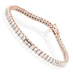 14K White Gold Princess Cut Diamond Tennis Bracelet For Women 4.83ct 11 14K White Gold Princess Cut Diamond Tennis Bracelet For Women 4.83ct -Invicta Jewelry Store 14k princess cut diamond tennis bracelet 483ct p 22518 ro