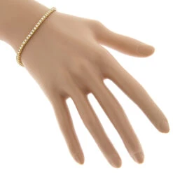 14K Yellow Gold Round Diamond Tennis Bracelet 2.2ct -Invicta Jewelry Store 14k round diamond tennis bracelet 220ct p 22424 bodye
