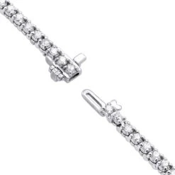 14K White Gold Round Diamond Tennis Bracelet For Women 3.55ct With 4 Prong Setting 17 14K White Gold Round Diamond Tennis Bracelet For Women 3.55ct With 4 Prong Setting -Invicta Jewelry Store 14k round diamond tennis bracelet 355ct p 22423 backwh