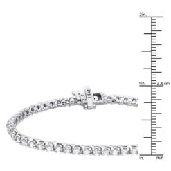 14K White Gold Round Diamond Tennis Bracelet For Women 3.55ct With 4 Prong Setting 23 14K White Gold Round Diamond Tennis Bracelet For Women 3.55ct With 4 Prong Setting -Invicta Jewelry Store 14k round diamond tennis bracelet 355ct p 22423 rulerwh